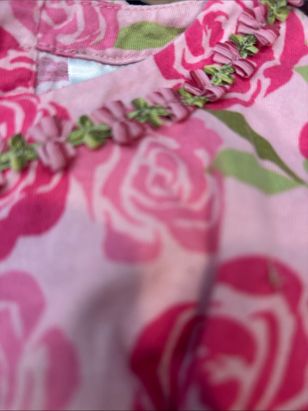 Hanna Andersson Pink Rose Ruffle Neck Dress - Picture 4 of 4